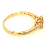(MIA) Anillo con diamantes en oro amarillo 18kt. D-0.45Cts.