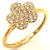 (MIA) Anillo con diamantes en oro amarillo 18kt. D-0.31Cts.