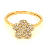 (MIA) Anillo con diamantes en oro amarillo 18kt. D-0.31Cts.