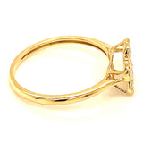 (MIA) Anillo con diamantes en oro amarillo 18kt. D-0.31Cts.