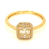 (MIA) Anillo con diamantes en oro amarillo 18kt. D-0.16Cts.