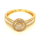 (MIA) Anillo con diamantes en oro amarillo 18kt. D-0.41Cts.