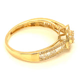 (MIA) Anillo con diamantes en oro amarillo 18kt. D-0.41Cts.