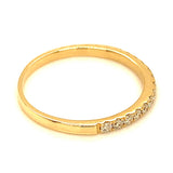 (MIA) Banda con diamantes en oro amarillo 18kt. D-0.20Cts.