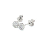 (MIA) Aretes con diamantes en oro blanco 18kt. D-0.25CTS.