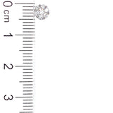 (MIA) Aretes con diamantes en oro blanco 18kt. D-0.25CTS.