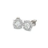 (MIA) Aretes con diamantes en oro blanco 18kt. D-0.35CTS.