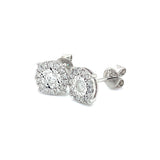 (MIA) Aretes con diamantes en oro blanco 18kt. D-0.35CTS.