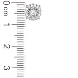 (MIA) Aretes con diamantes en oro blanco 18kt. D-0.35CTS.