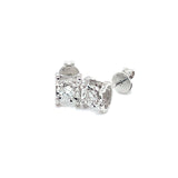 (MIA) Aretes con diamantes en oro blanco 18kt. D-0.18CTS.