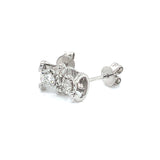 (MIA) Aretes con diamantes en oro blanco 18kt. D-0.18CTS.
