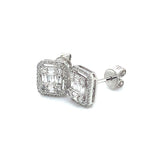 (MIA) Aretes con diamantes en oro blanco 18kt. D-0.27CTS.