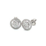 (MIA) Aretes con diamantes en oro blanco 18kt. D-0.44CTS.