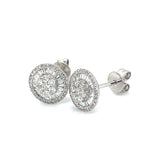 (MIA) Aretes con diamantes en oro blanco 18kt. D-0.44CTS.