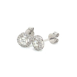 (MIA) Aretes con diamantes en oro blanco 18kt. D-0.44CTS.