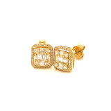 (MIA) Aretes con diamantes en oro amarillo 18kt. D-0.27CTS.