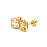 (MIA) Aretes con diamantes en oro amarillo 18kt. D-0.27CTS.