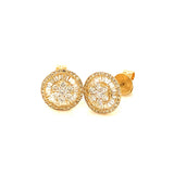 (MIA) Aretes con diamantes en oro amarillo 18kt. D-0.44CTS.