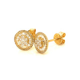 (MIA) Aretes con diamantes en oro amarillo 18kt. D-0.44CTS.