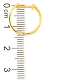 (MIA) Huggies con diamantes en oro amarillo 18kt. D-0.15CTS.