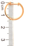 (MIA) Huggies con diamantes en oro rosado 18kt. D-0.15CTS.