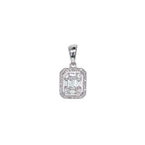 (MIA) Dije con diamantes en oro blanco 18kt. D-0.14CTS.