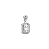 (MIA) Dije con diamantes en oro blanco 18kt. D-0.14CTS.