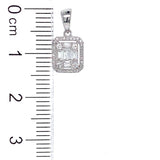 (MIA) Dije con diamantes en oro blanco 18kt. D-0.14CTS.