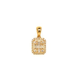 (MIA) Dije con diamantes en oro amarillo 18kt. D-0.17CTS.