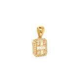 (MIA) Dije con diamantes en oro amarillo 18kt. D-0.17CTS.