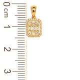 (MIA) Dije con diamantes en oro amarillo 18kt. D-0.17CTS.