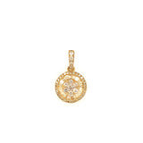 (MIA) Dije con diamantes en oro amarillo 18kt. D-0.24CTS.