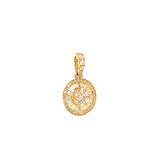 (MIA) Dije con diamantes en oro amarillo 18kt. D-0.24CTS.