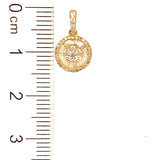 (MIA) Dije con diamantes en oro amarillo 18kt. D-0.24CTS.
