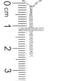 (MIA) Collar (cruz) con diamantes en oro blanco 18kt. D-0.27CTS.