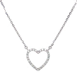 (MIA) Collar (corazón) con diamantes en oro blanco 18kt. D-0.10CTS.