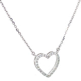 (MIA) Collar (corazón) con diamantes en oro blanco 18kt. D-0.10CTS.