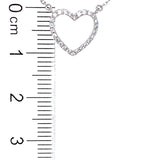(MIA) Collar (corazón) con diamantes en oro blanco 18kt. D-0.10CTS.