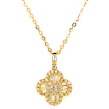 (MIA) Collar con diamantes en oro amarillo 18kt. D-0.51CTS.