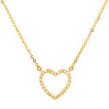 (MIA) Collar (corazón) con diamantes en oro amarillo 18kt. D-0.10CTS.