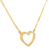 (MIA) Collar (corazón) con diamantes en oro amarillo 18kt. D-0.10CTS.