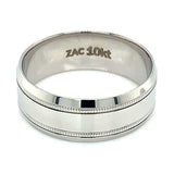 (ZAC) Banda en oro blanco 10kt.