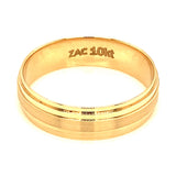 (ZAC) Banda en oro amarillo 10kt.