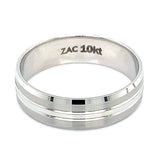 (ZAC) Banda en oro blanco 10kt.