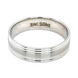 (ZAC) Banda en oro blanco 10kt.