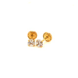 Aretes (circones) para bebés en oro amarillo 10kt.