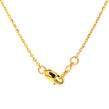 (LD) Collar (corazón) con diamantes de laboratorio en oro amarillo 14kt. 43cm