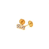 Aretes (circones) para bebés en oro amarillo 10kt.