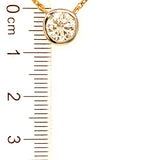 (LD) Collar con diamante de laboratorio en oro amarillo 14kt. 43cm