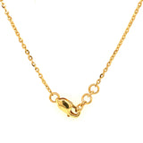 (LD) Collar con diamante de laboratorio en oro amarillo 14kt. 43cm